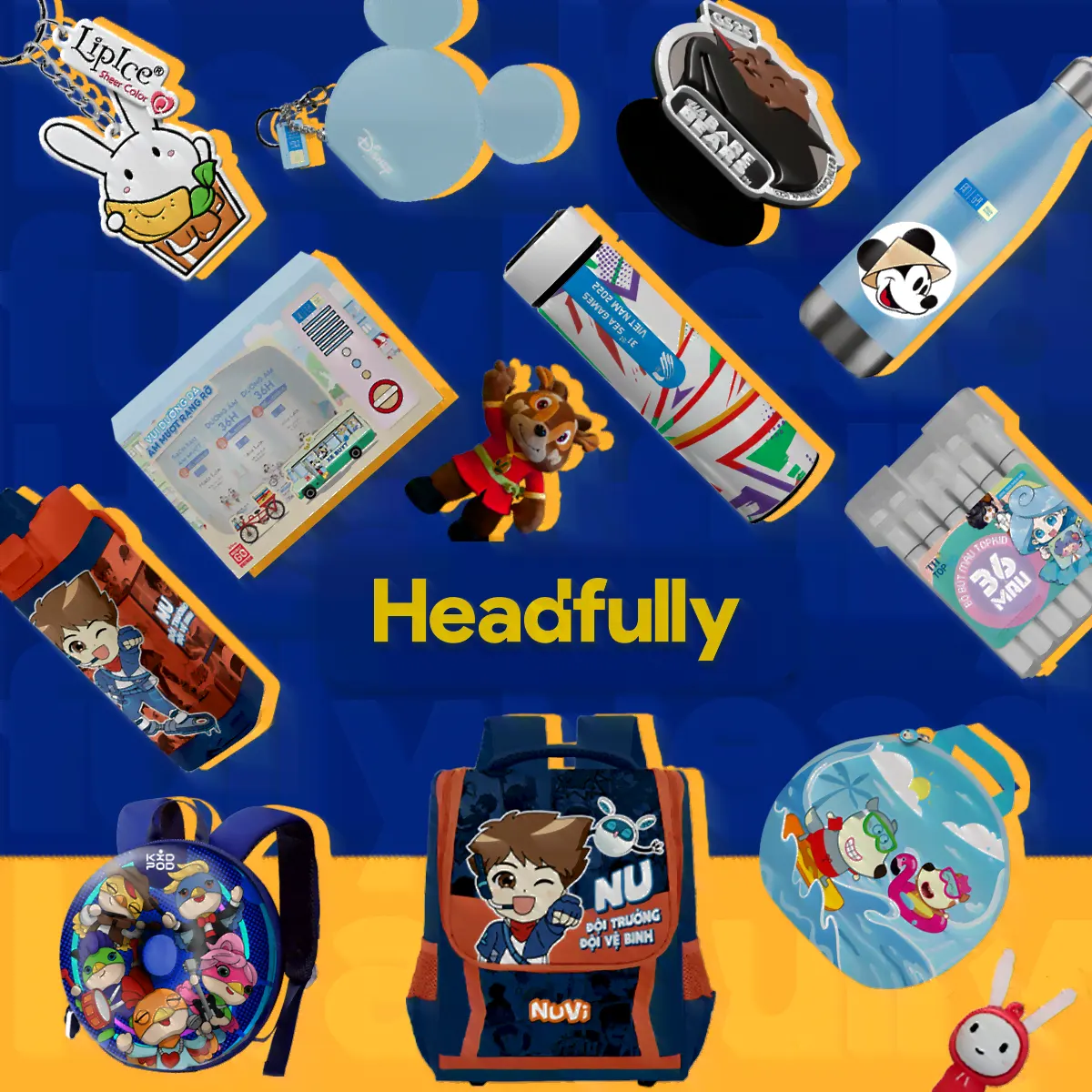 Một số sản phẩm merchandise do Headfully phát triển