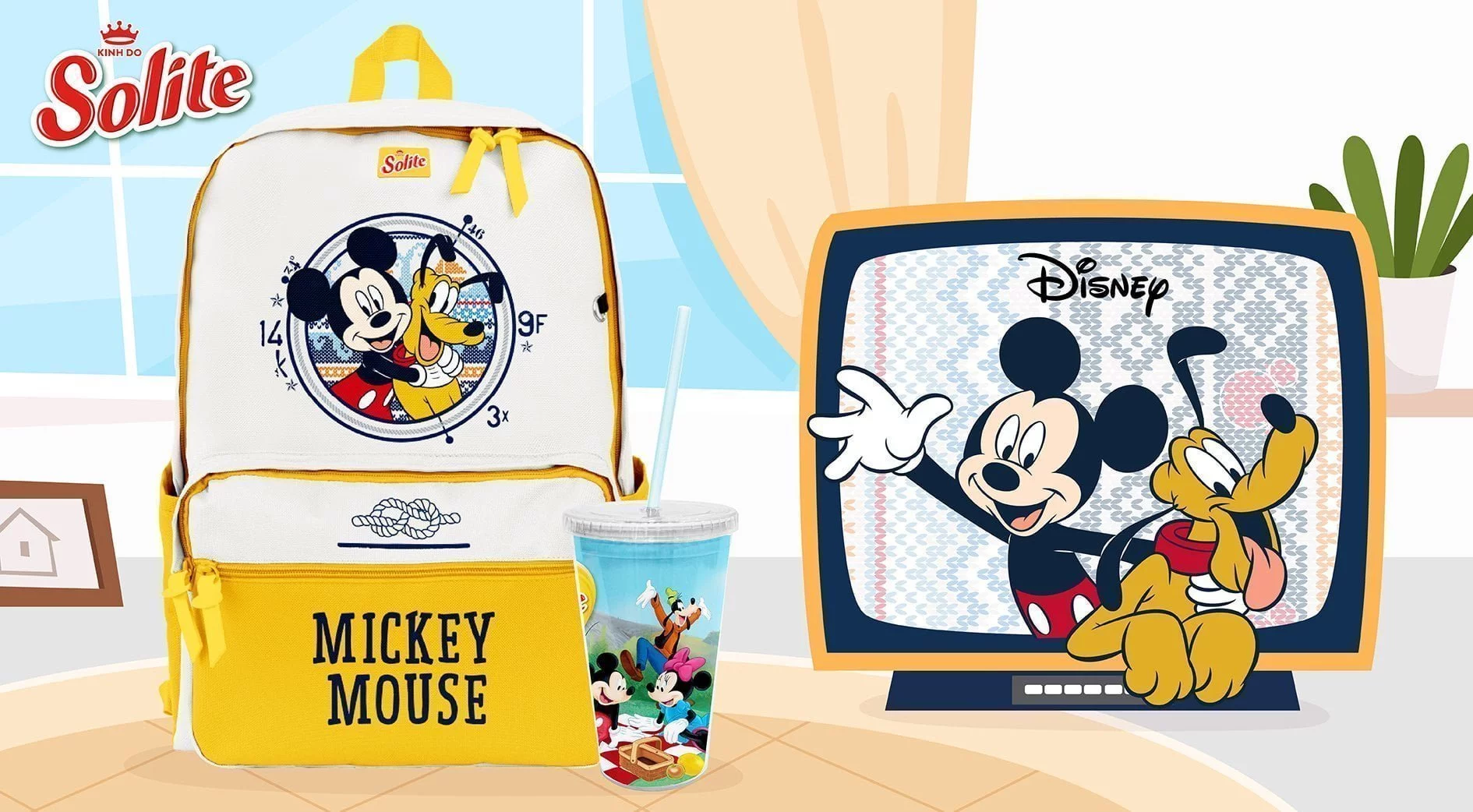 “SĂN THẺ KHÁM PHÁ HÈ KỲ DIỆU” CÙNG SOLITE VỚI QUÀ TẶNG BA LÔ DISNEY VÀ LY 2 LỚP DISNEY CỰC XINH